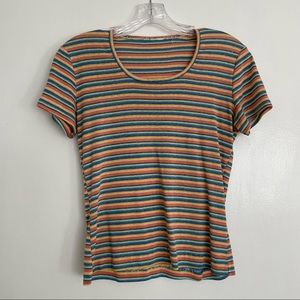 VINTAGE 70s Rainbow Striped Shirt